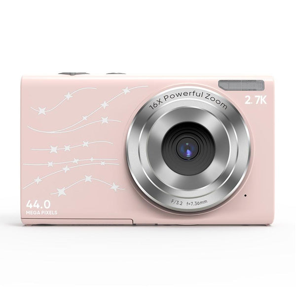 Full Hd 1080P Digital Camera With 44Mp 16X Zoom 2.4 Inch Screen For Children_Pink Digital Cameras