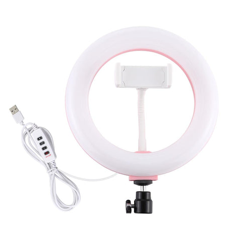 Pink 20Cm Usb Dual Colour Led Ring Light With Phone Clamp Other Lighting & Studio