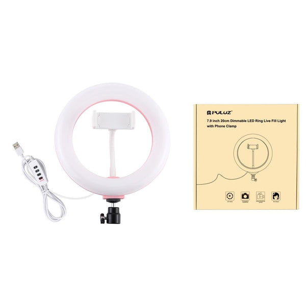 Pink 20Cm Usb Dual Colour Led Ring Light With Phone Clamp Other Lighting & Studio