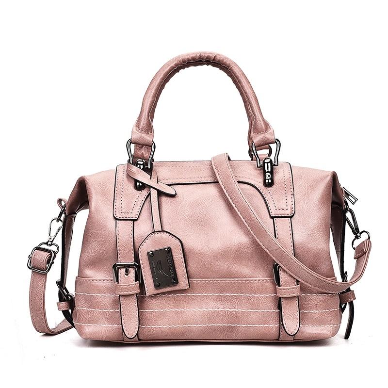 Retro Pu Shoulder Bag Pink Women's Bags & Handbags