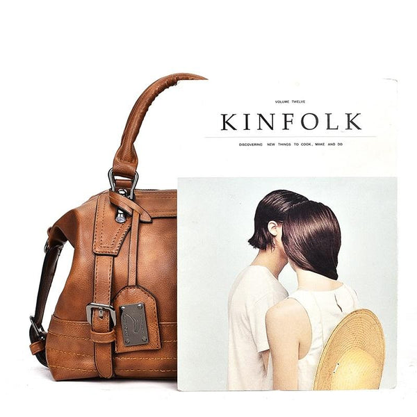 Retro Pu Shoulder Bag Pink Women's Bags & Handbags