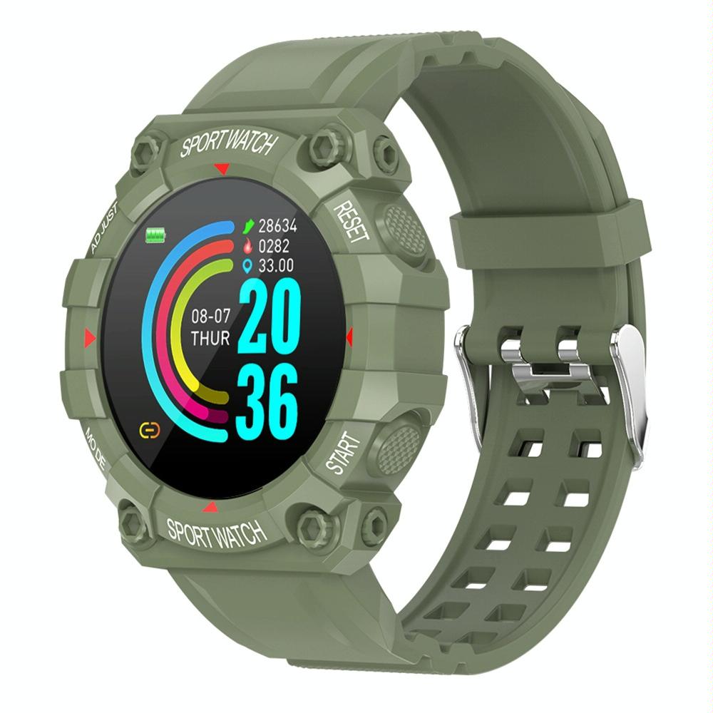 1.3 Inch Colour Round Screen Sport Smart Watch Support Heart Rate Multi Sports Mode Green Smart Watches