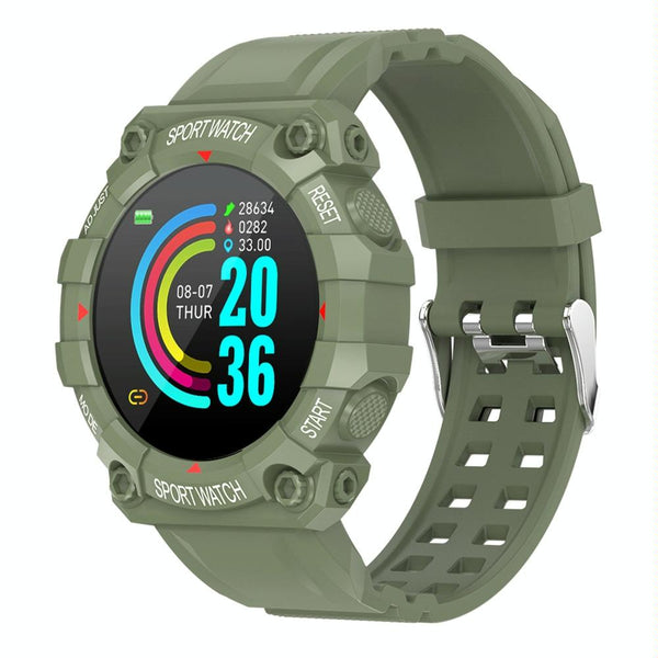 1.3 Inch Colour Round Screen Sport Smart Watch Support Heart Rate Multi Sports Mode Green Smart Watches