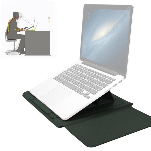 Parallel Universal Waterproof Laptop Bag With Handle Stand Pen Holder Winders Mouse & Charger Bags Green Laptop Cases & Bags