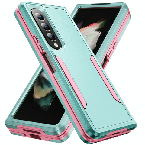 Shockproof Pc Tpu Case For Samsung Galaxy Z Fold4 5G Green Pink Cases Covers & Skins