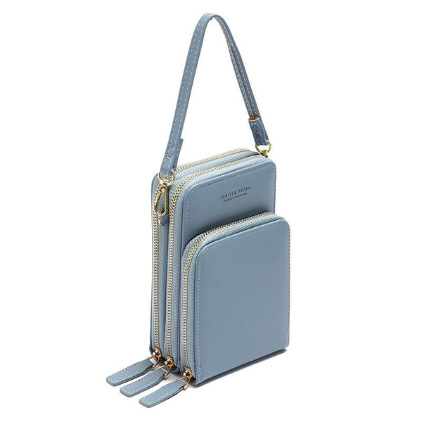 Women Pu Mobile Phone Shoulder Bag Large Capacity Black Women's Bags & Handbags