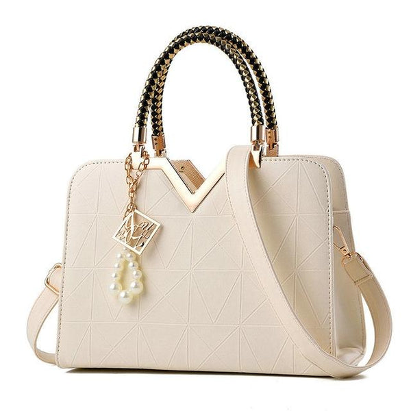 Women Zipper Shoulder Bag With Phone Pocket And Crossbody Strap White Women's Bags & Handbags