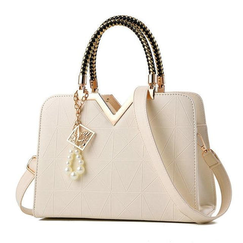 Women Zipper Shoulder Bag With Phone Pocket And Crossbody Strap White Women's Bags & Handbags