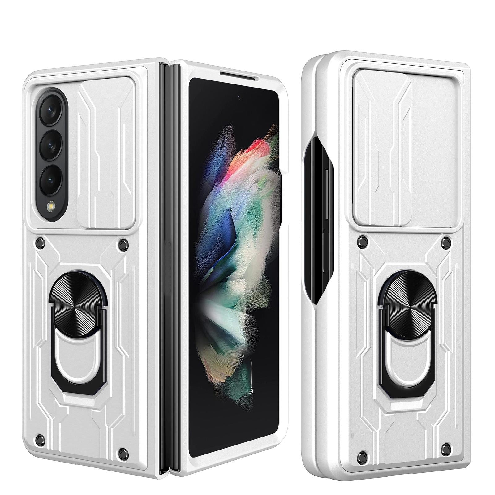 For Samsung Galaxy Z Fold4 5G Protective Sliding Camshield Phone Case White Cases Covers & Skins