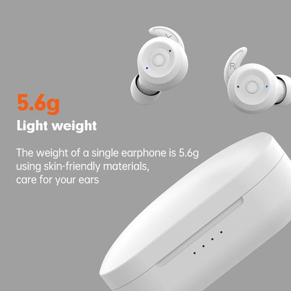 Waterproof T20 Tws Bluetooth Earphones With Charging Box And Noise Cancelling Hooks White Earbuds
