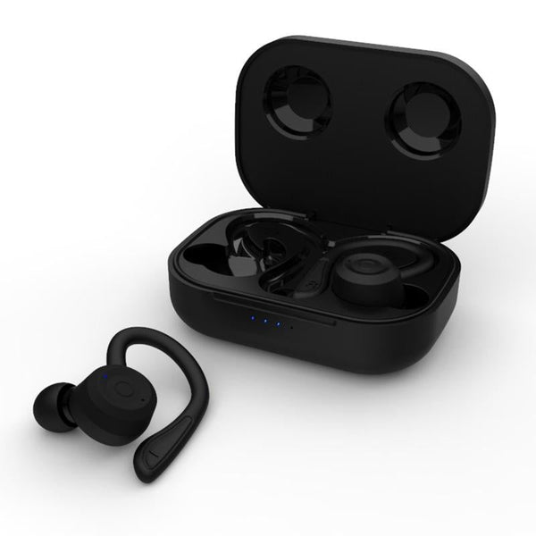 Waterproof T20 Tws Bluetooth Earphones With Charging Box And Noise Cancelling Hooks White Earbuds