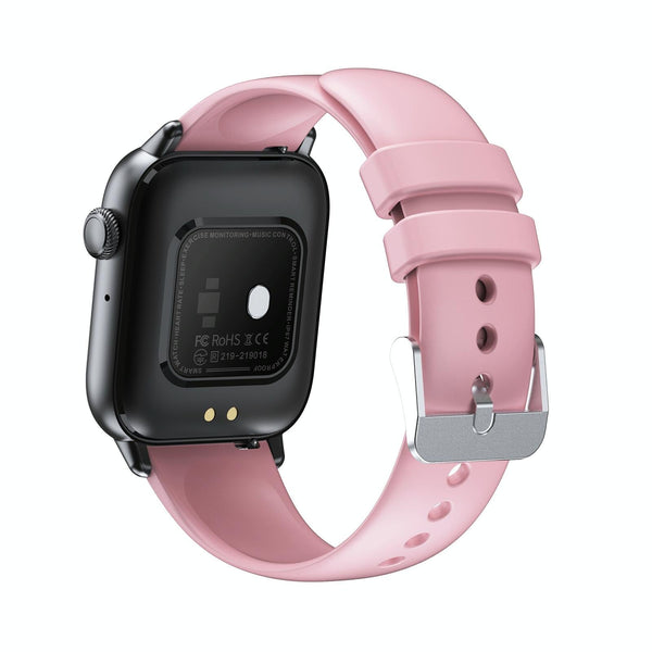 1.83 Inch Bt5.2 Smart Sport Watch Support Sleep / Heart Rate Blood Oxygen Temperature Pressure Health Monitor Gold + Pink Smart Watches