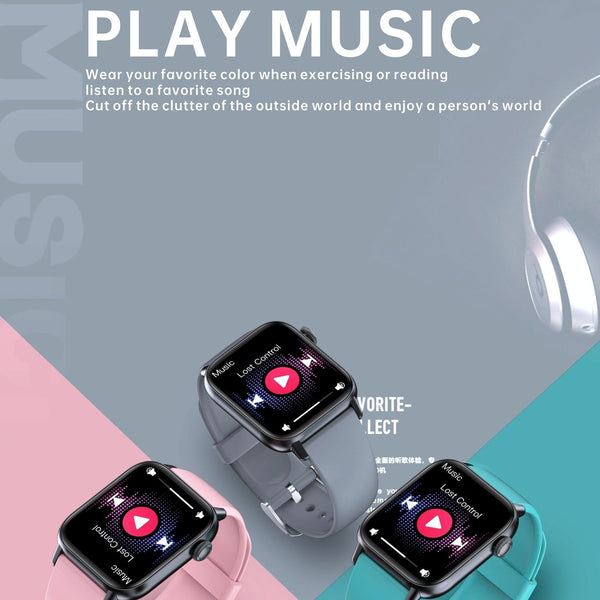 1.83 Inch Bt5.2 Smart Sport Watch Support Sleep / Heart Rate Blood Oxygen Temperature Pressure Health Monitor Gold + Pink Smart Watches