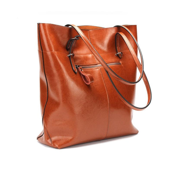 Parallel Stylish Shoulder Tote For Women Vintage Wine Red Vertical Style Women's Bags & Handbags