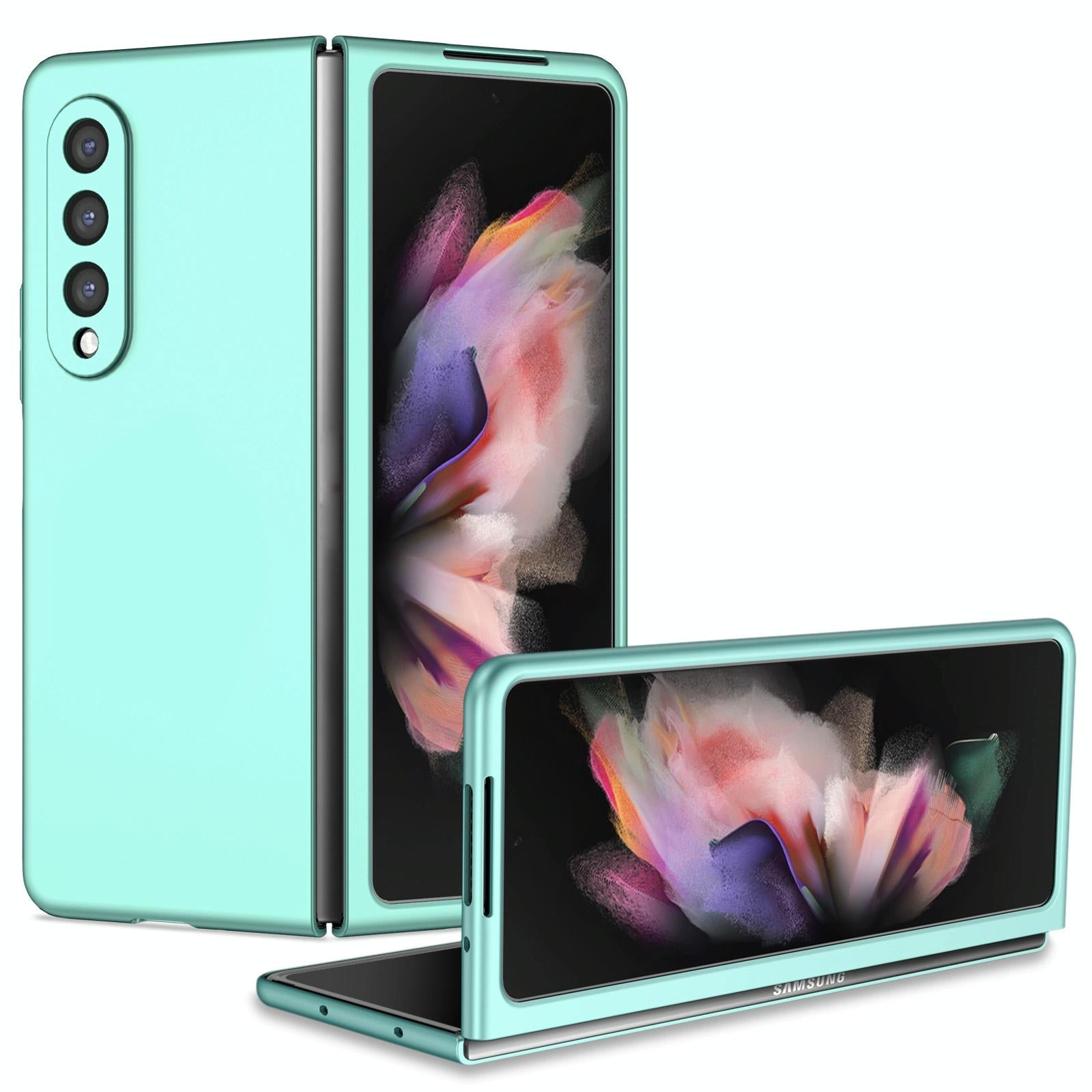 For Samsung Galaxy Z Fold4 5G Foldable Armor Phone Case Compact And Durable Sky Blue Other Mobile Accessories