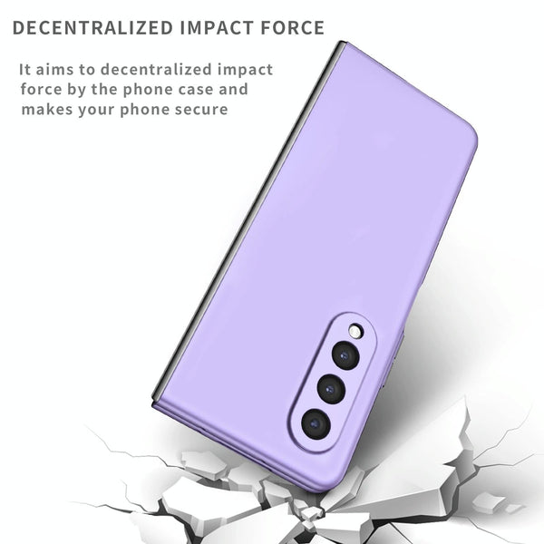 For Samsung Galaxy Z Fold4 5G Foldable Armor Phone Case Compact And Durable Sky Blue Other Mobile Accessories