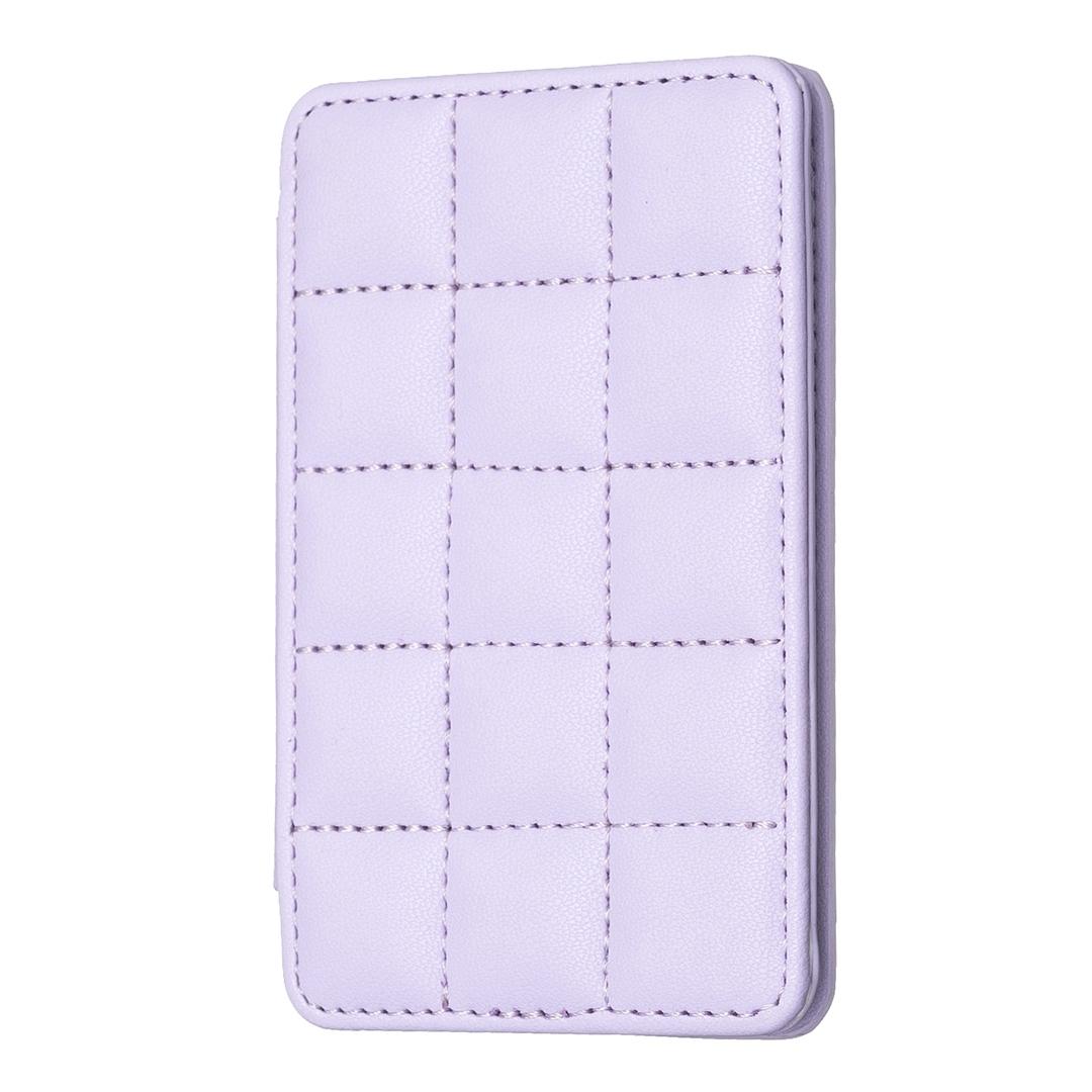 Grid Pattern Card Bag Sticker For Mobile Phones Purple Cases Covers & Skins