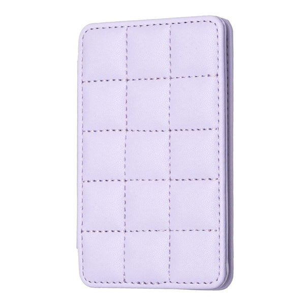 Grid Pattern Card Bag Sticker For Mobile Phones Purple Cases Covers & Skins