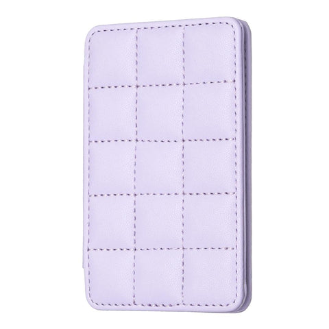 Grid Pattern Card Bag Sticker For Mobile Phones Purple Cases Covers & Skins
