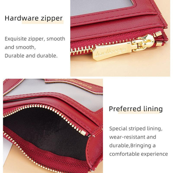 Light & Thin Card Bag Multifunctional Coin Purse Brown Wallets
