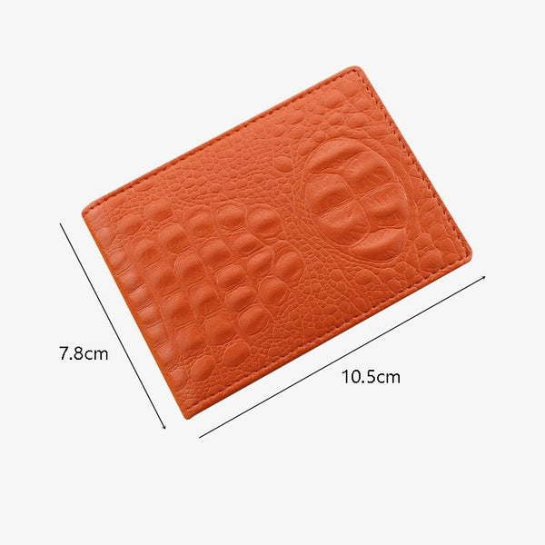 Universal Crocodile Pattern Driver License Cover With Card Slot Rose Red Wallets