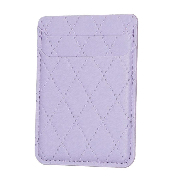 Diamond Lattice Card Bag Sticker For Mobile Phones Purple Cases Covers & Skins