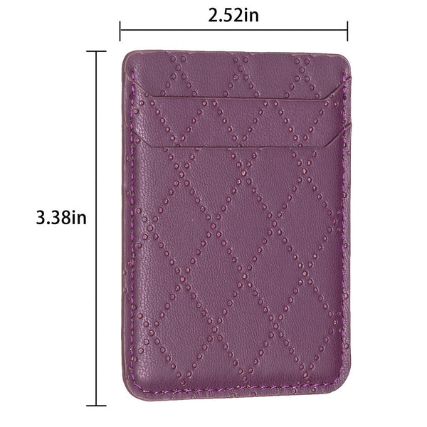 Diamond Lattice Card Bag Sticker For Mobile Phones Purple Cases Covers & Skins