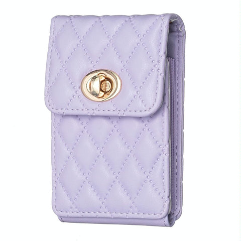 Vertical Card Bag With Metal Buckle For Mobile Phones Purple Cases Covers & Skins