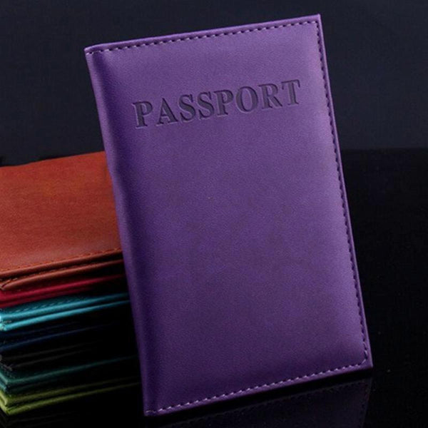 Travel Passport Cover Faux Leather Holder Light Green Travel Wallets