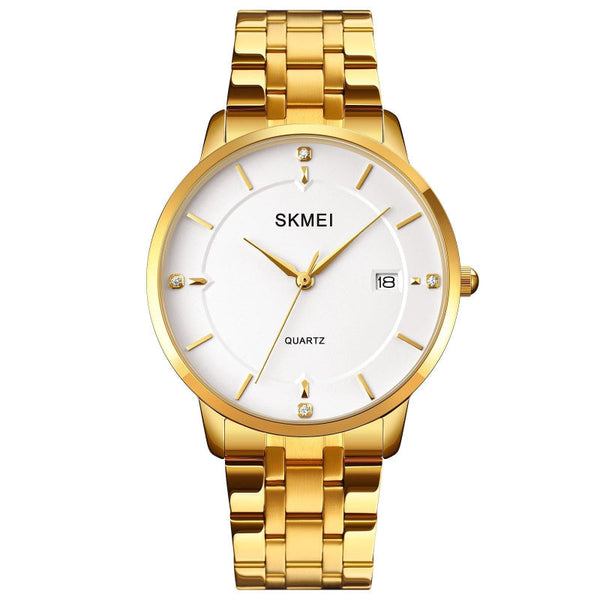 Veile Studios Men Casual Quartz Watch With Calendar 1801_Gold Watches