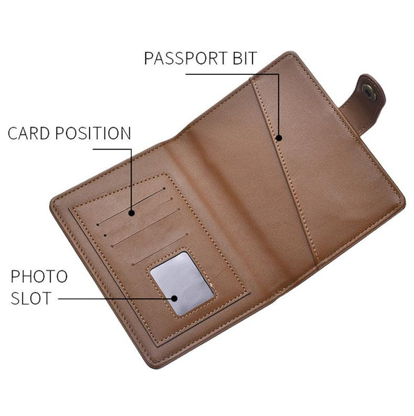 Multi Functional Passport Case With Buckle Dibaoleiou Pu Leather Dark Brown Other Travel Accessories
