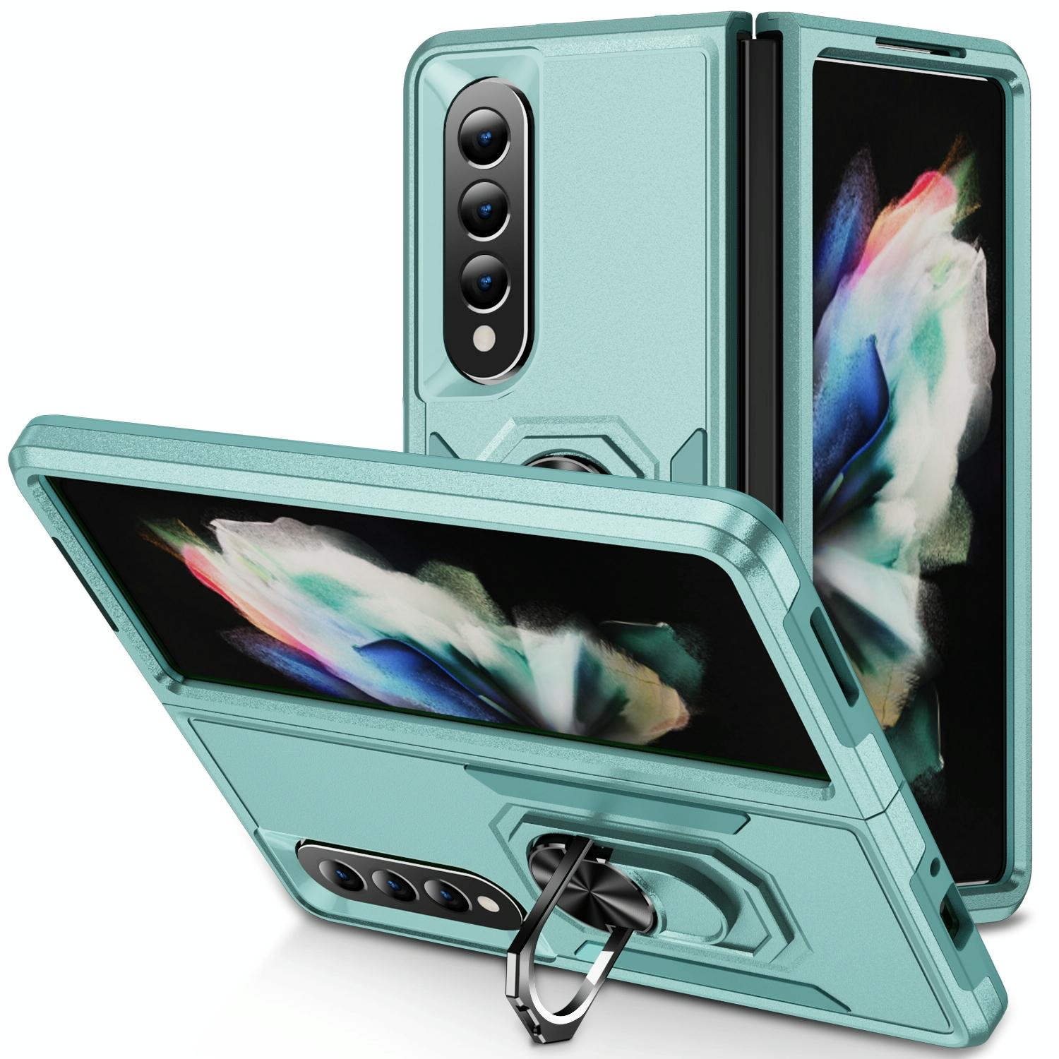 Shockproof Case With Holder Pc Tpu For Samsung Galaxy Z Fold4 5G Green Cases Covers & Skins