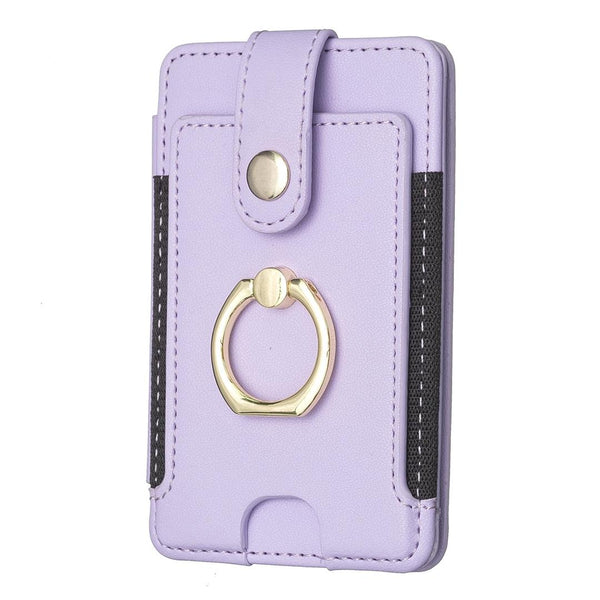 Metal Ring Card Bag Sticker For Mobile Phones Purple Cases Covers & Skins