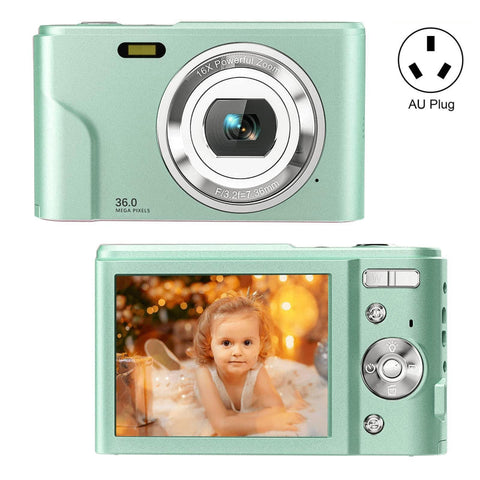 36Mp 2.7K Full Hd Digital Camera With 16X Zoom For Children 2.4 Inch Screen Green Digital Cameras