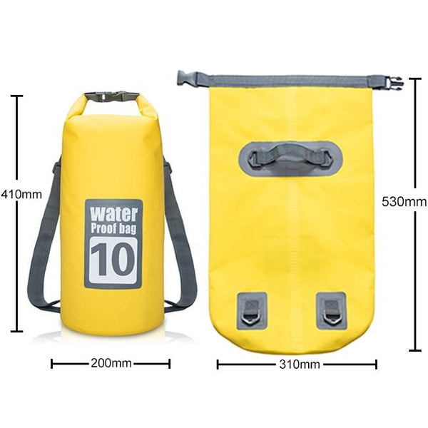 Waterproof Dual Shoulder Dry Bag 50L Capacity Green Dry Bags