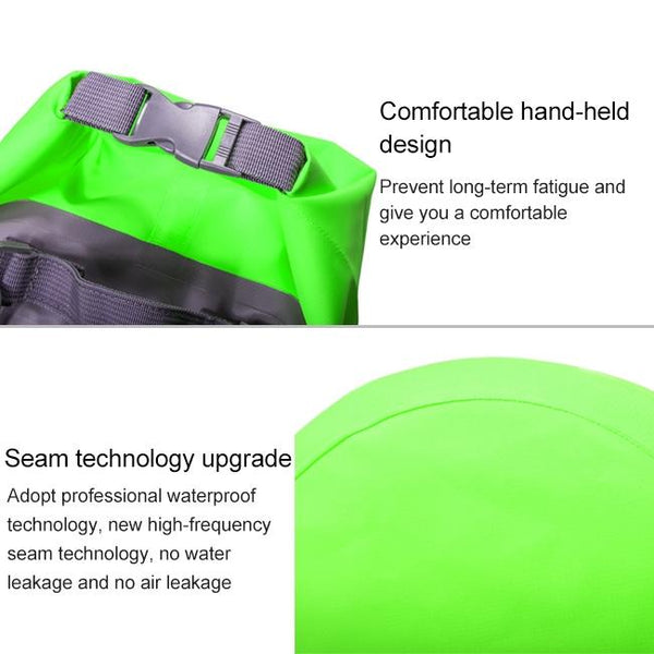 Waterproof Dual Shoulder Dry Bag 50L Capacity Green Dry Bags