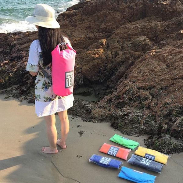 Waterproof Dual Shoulder Dry Bag 50L Capacity Green Dry Bags