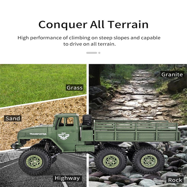 2.4Ghz 4Ch Remote Control Dongfeng 7 Six Wheeled Armor Truck Toy Green Remote Controlled Toys