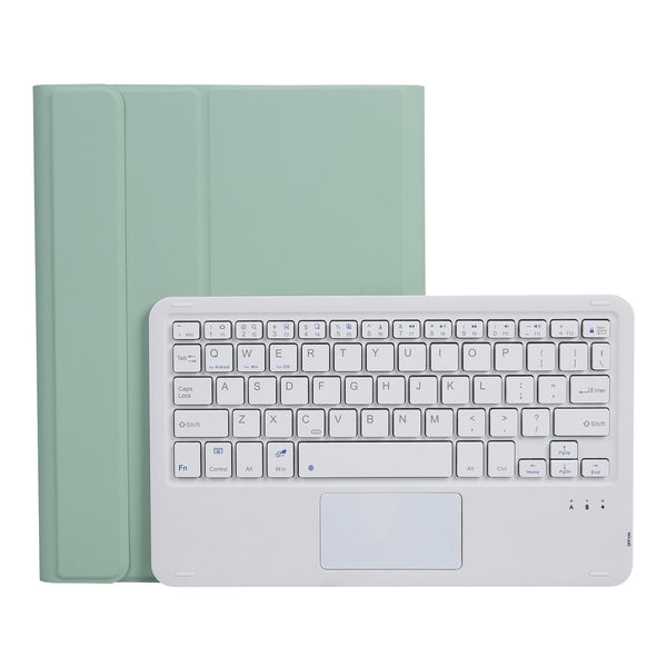 Bluetooth Keyboard Leather Case For Ipad Pro 10.5 With Touch Control Lambskin Texture Compatible 10.2 2021 & 2020 2019 / Air 3 Dark Green Keyboards
