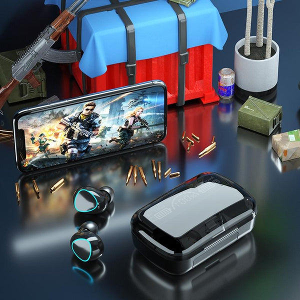 Wireless Bluetooth 5.0 Earphones With Digital Display And Charging Box Green Earbuds