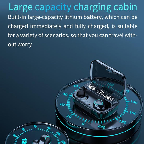 Wireless Bluetooth 5.0 Earphones With Digital Display And Charging Box Green Earbuds