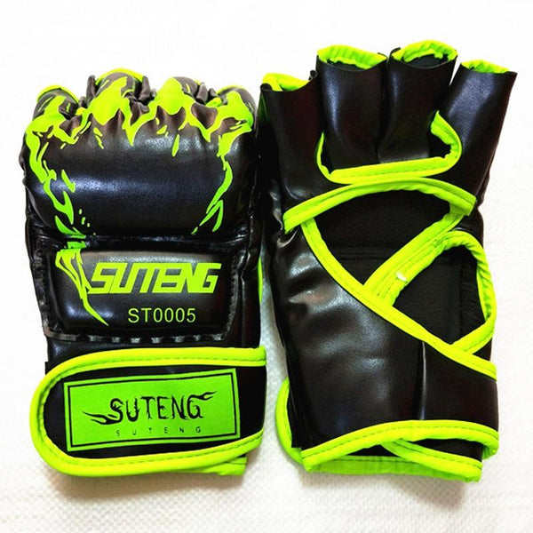Adult Half Finger Boxing Gloves For Training Green Gloves Boxing