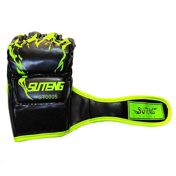 Adult Half Finger Boxing Gloves For Training Green Gloves Boxing