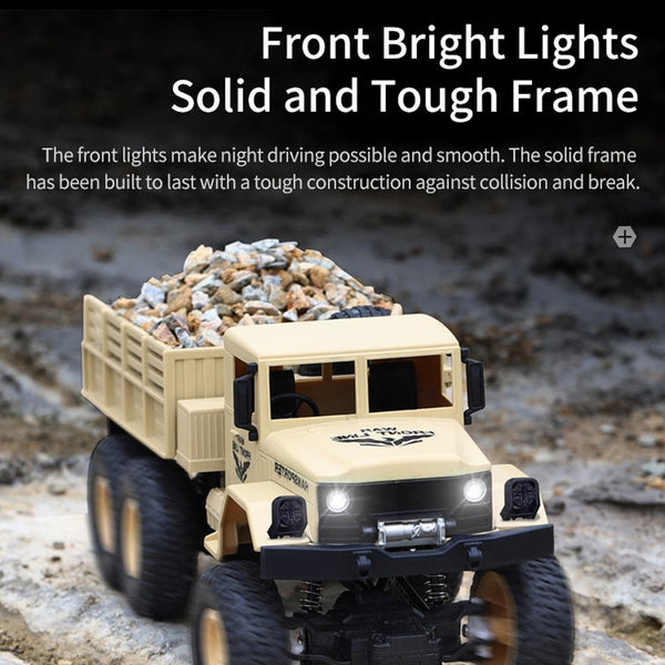 2.4Ghz 4Ch Rc Dongfeng 8 Six Wheeled Armor Truck Toy Green Remote Controlled Toys