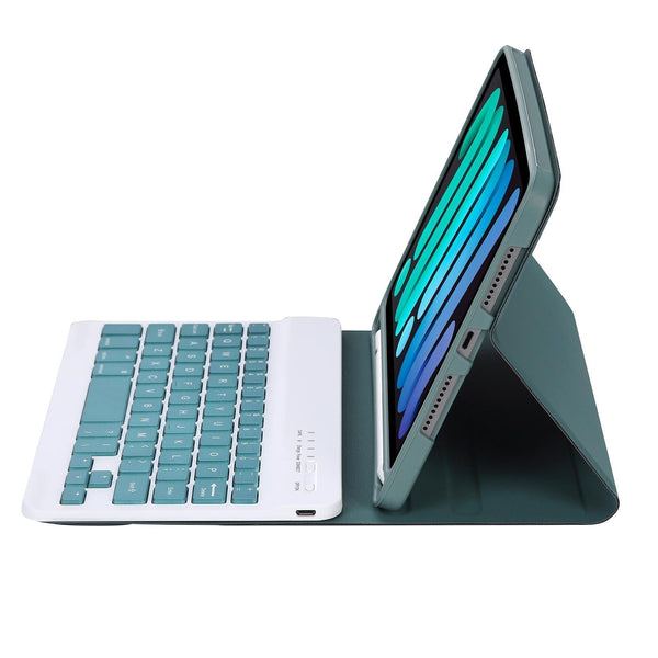Ultra Thin Bluetooth Keyboard Tablet Case For Ipad Mini 6 With Stand And Pen Slot Candy Colour Green Laptop Cases & Bags