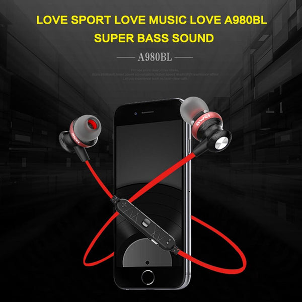 Wireless Magnetic Sport Earphones With Bluetooth Control Earbuds