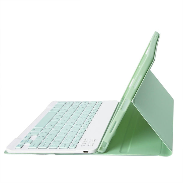 Parallel Deals Ultra Thin Bluetooth Keyboard Leather Tablet Case For Ipad 10.9 2022 With Pen Slot Green Laptop Cases & Bags