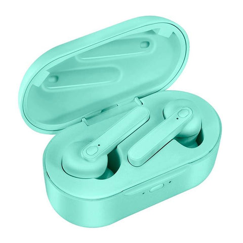 Waterproof Bluetooth Earphones With Magnetic Charging Box 5.0 Green Earbuds