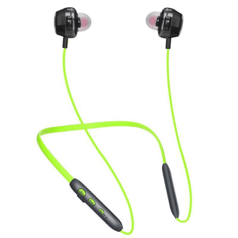 Bh I37 Wire Controlled Bluetooth 5.0 Earphone With Built In High Fidelity Microphone Green Earbuds