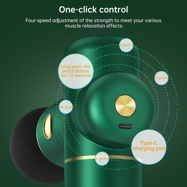 4 Head Muscle Massage Gun For Sports_Green Massagers